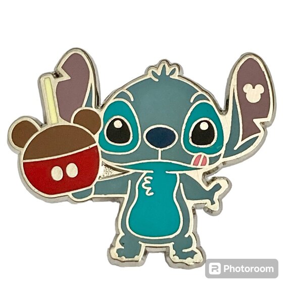 Disney Lilo & Stitch Trading Pin Shanghai Park Blue Enamel Hidden Mickey Snack - Picture 1 of 10